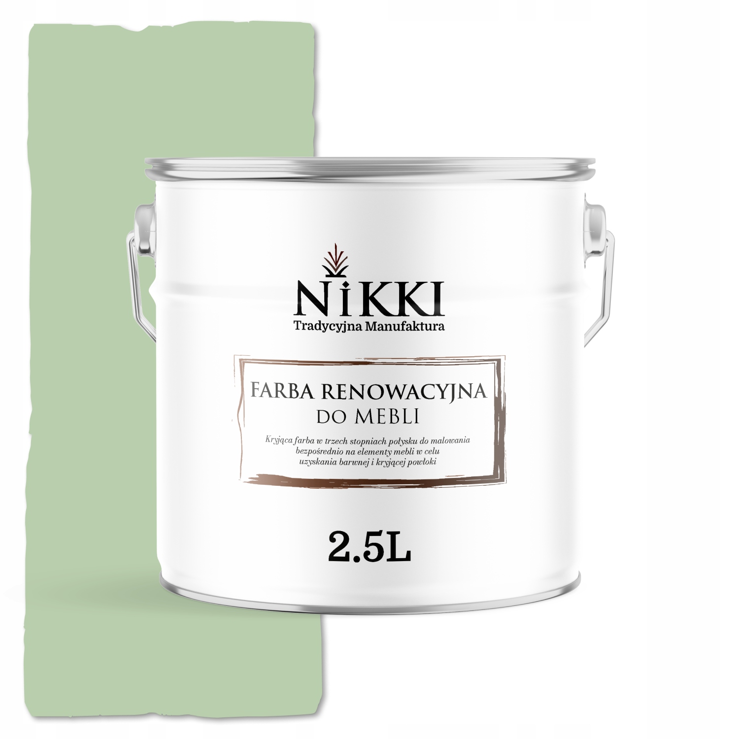 Farba Na Kuchynský Nábytok Predná Strana Zelená Pastelová RAL6019 Saténová 2,5 L