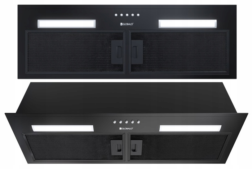 Okap do zabudowy Globalo Hadario 80 cm Czarny Podszafkowy Led