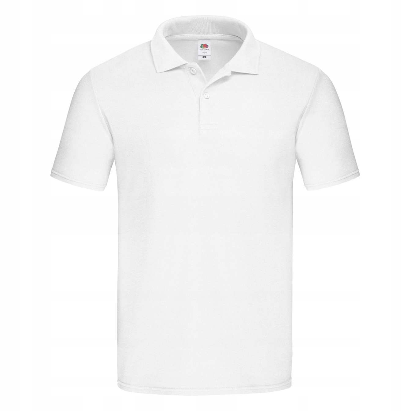 KOSZULKA Polo ORIGINAL Fruit of The Loom white XL Rękaw krótki rękaw