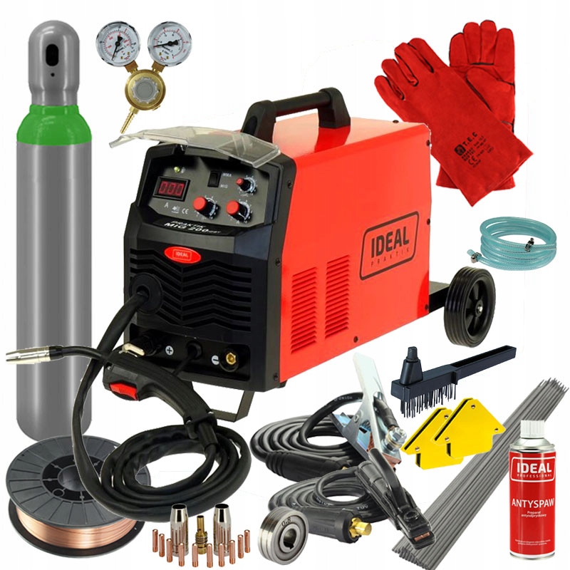 Spawarka Migomat 200A 60% Mma Igbt Praktik Mig 200 Igbt Ideal Zestaw