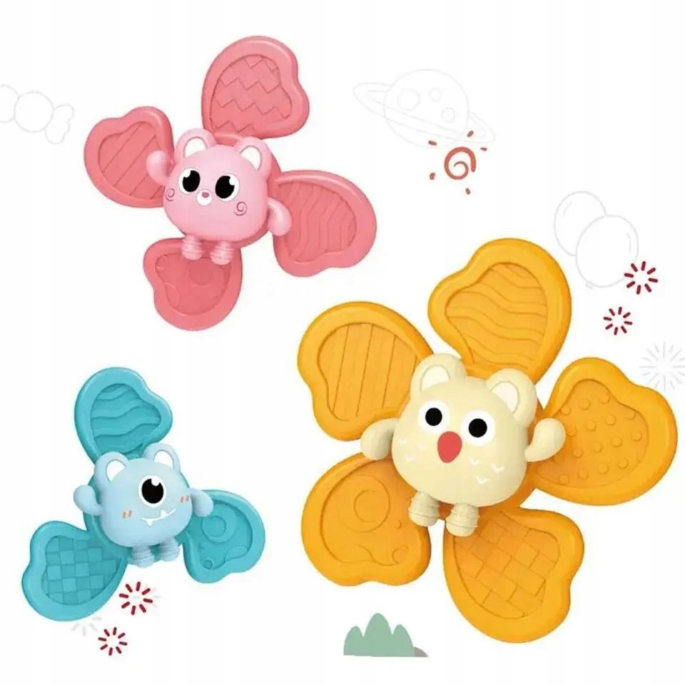 Zabawka Sensoryczna Spinner na Przyssawkę Zestaw 3 SZT Spiner