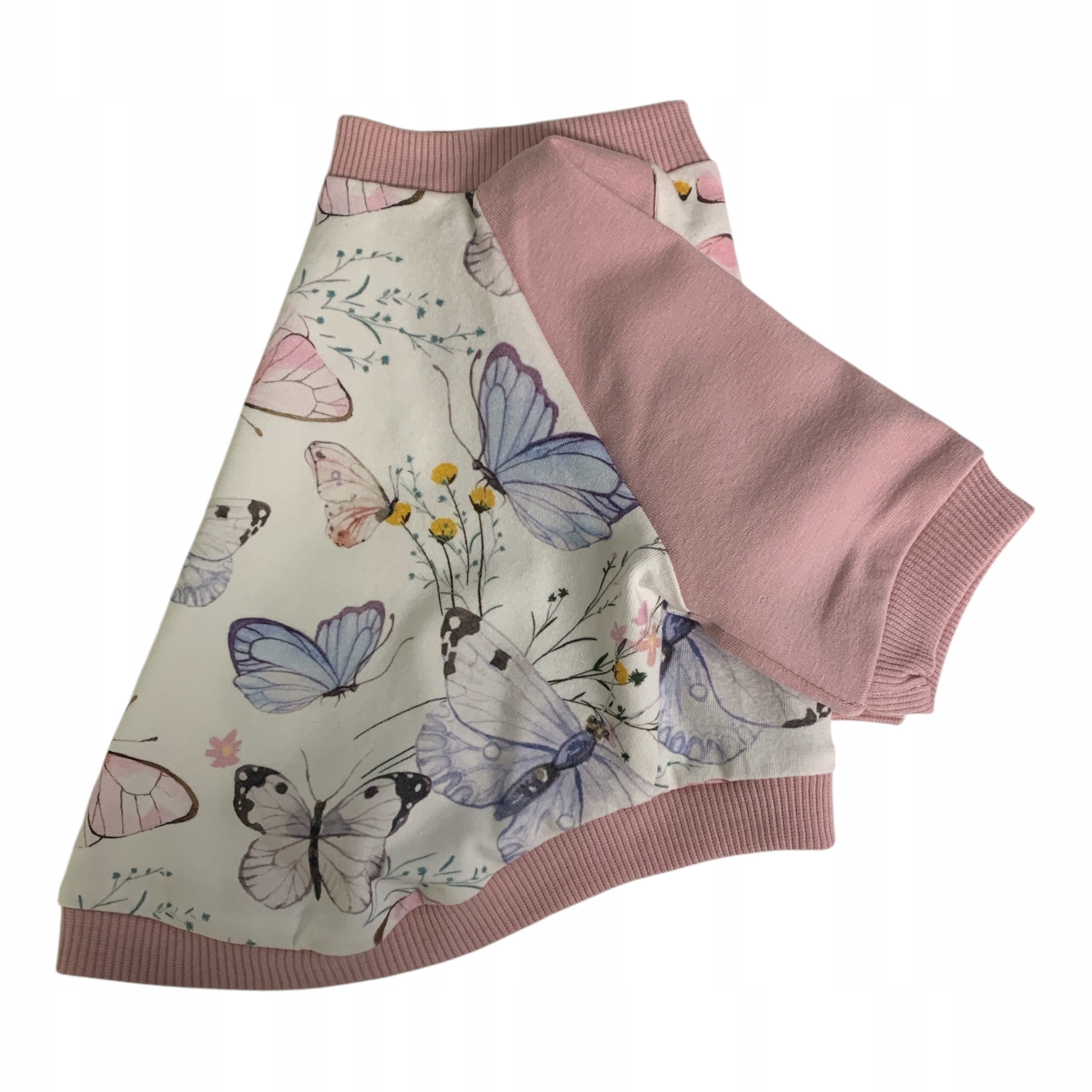 Levně Mikina pro psa s ozdobným raglánovým rukávem Motýli velikost XL