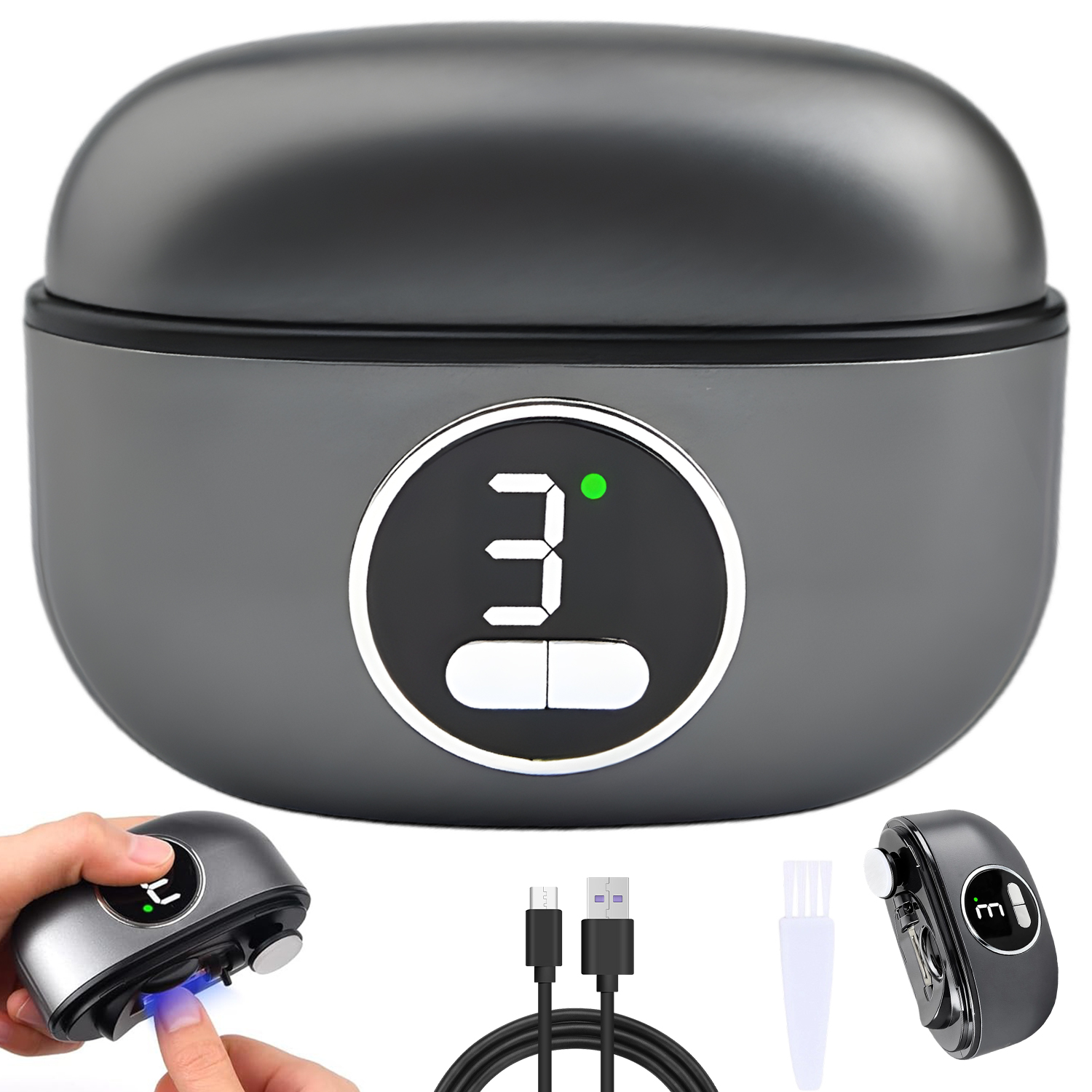 Elektrické Nůžky Na Nehty 3V1 Automatické Pro Snadné Čištění