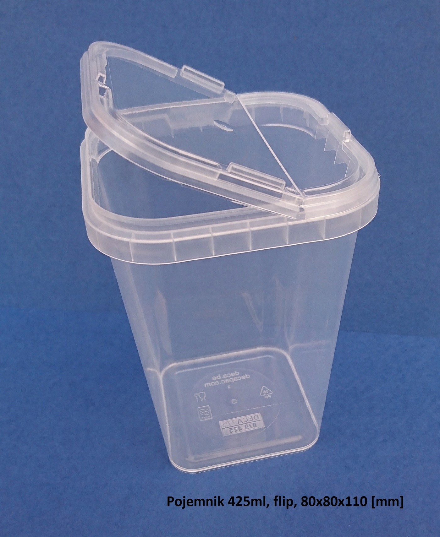 

Pojemniki hodowlane 425ml, 80x80x110mm x10szt flip