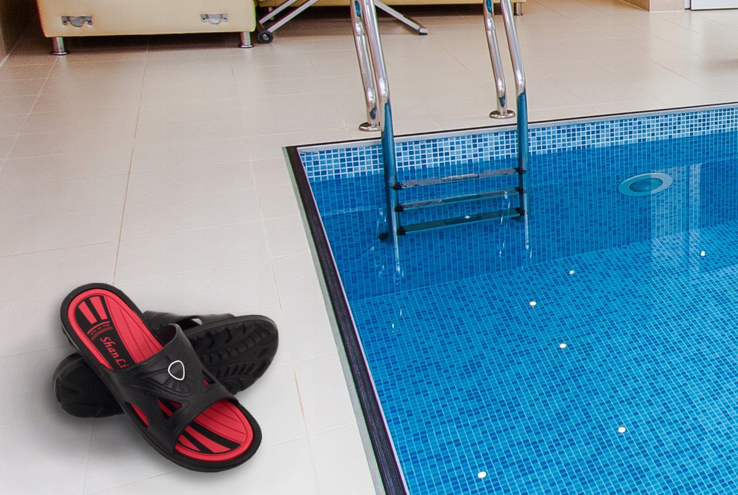 KLAPKI MĘSKIE BASENOWE LEKKIE SPORTOWE PIANKA MIĘKKIE Wzór dominujący bez wzoru