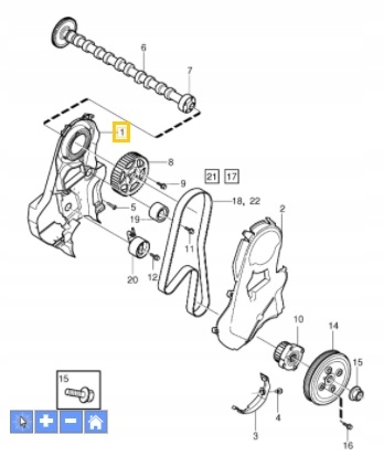 OBUDOWA ROZRZĄDU TYŁ OE VOLVO XC60 XC70 2,0, 2,4 Producent części Volvo OE