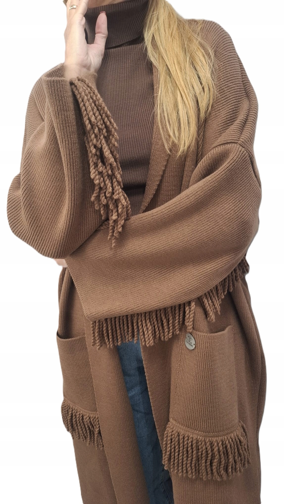 Cocomore Svetr Kardiganový kabát Hnědý