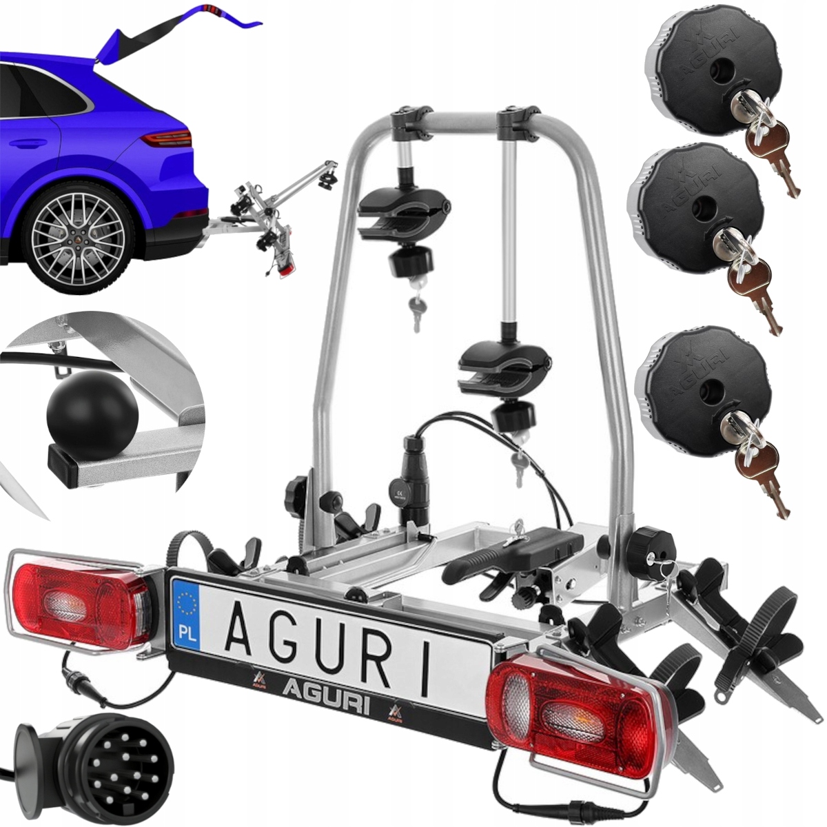 

Bagażnik rowerowy na hak Aguri Cruiser Ultimate 2