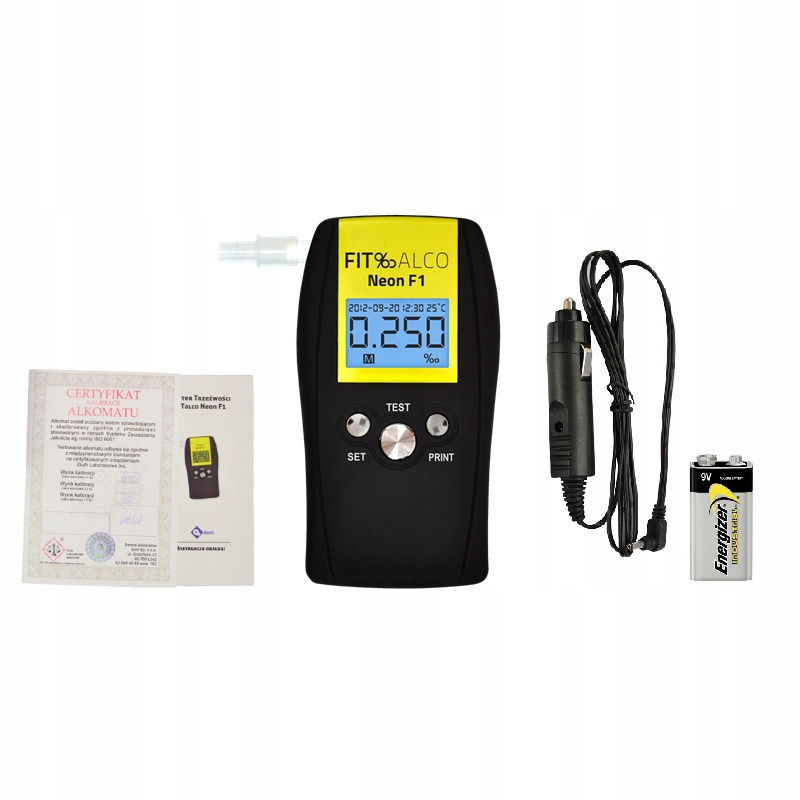 

Profesjonalny Alkomat FitAlco Neon F1 Kalibracje