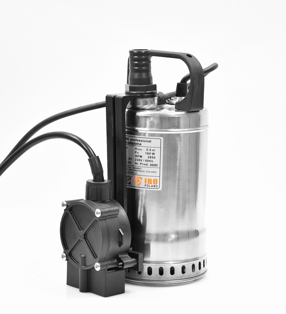 Ibo Pompa zatapialna do brudnej wody z pływakiem pneumatycznym Swq 180