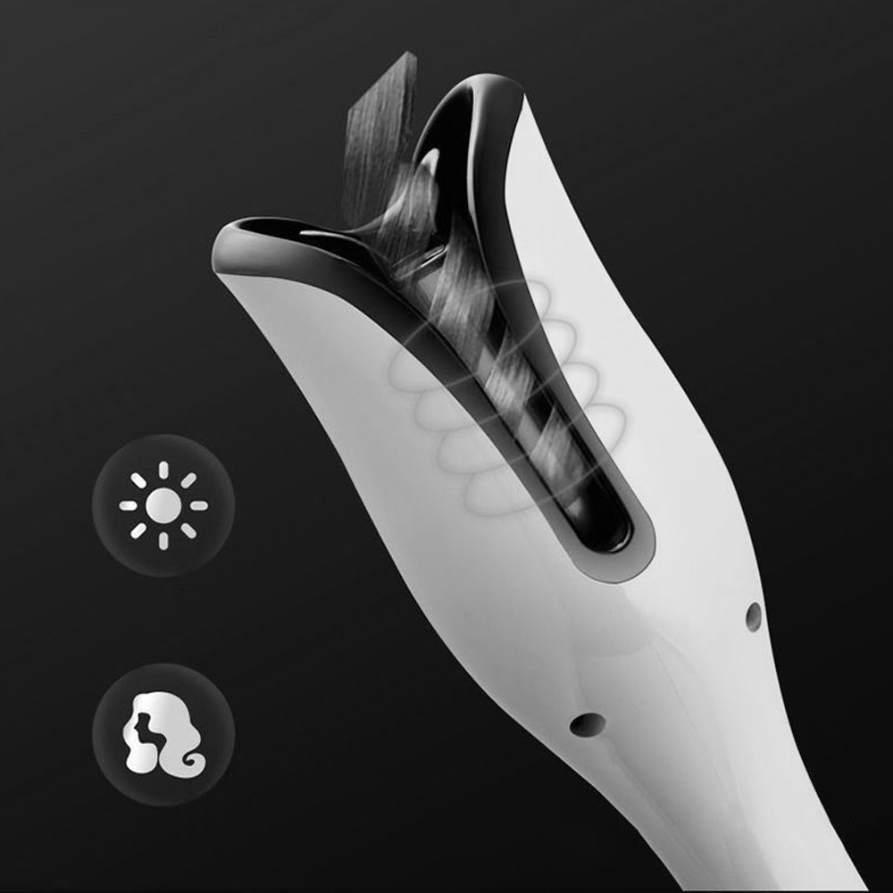Automatyczna lokówka do włosów Rose Ceramic Waveguide biała Temperatura maksymalna 210°C