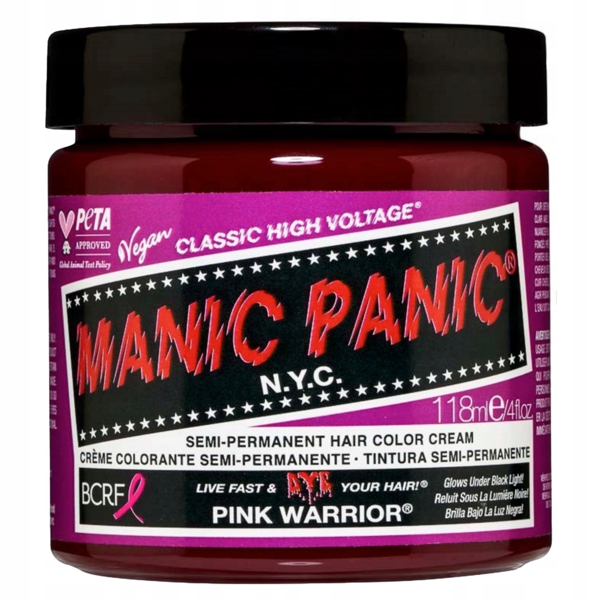 Barva na vlasy Manic Panic Classic High Voltage Pink Warrior 118 ml