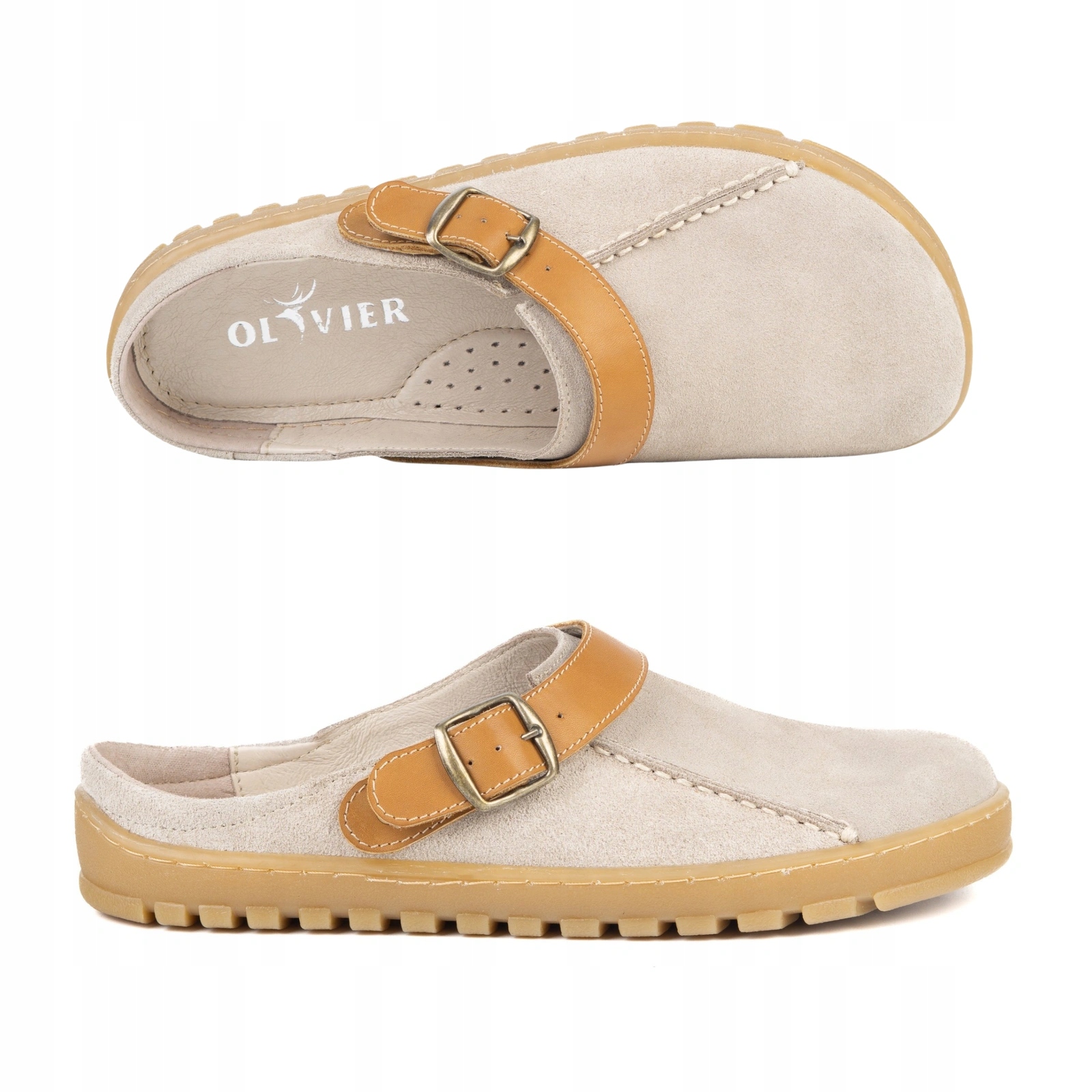 Dámské barefoot boty Olivier Tove kožené boty béžové 41