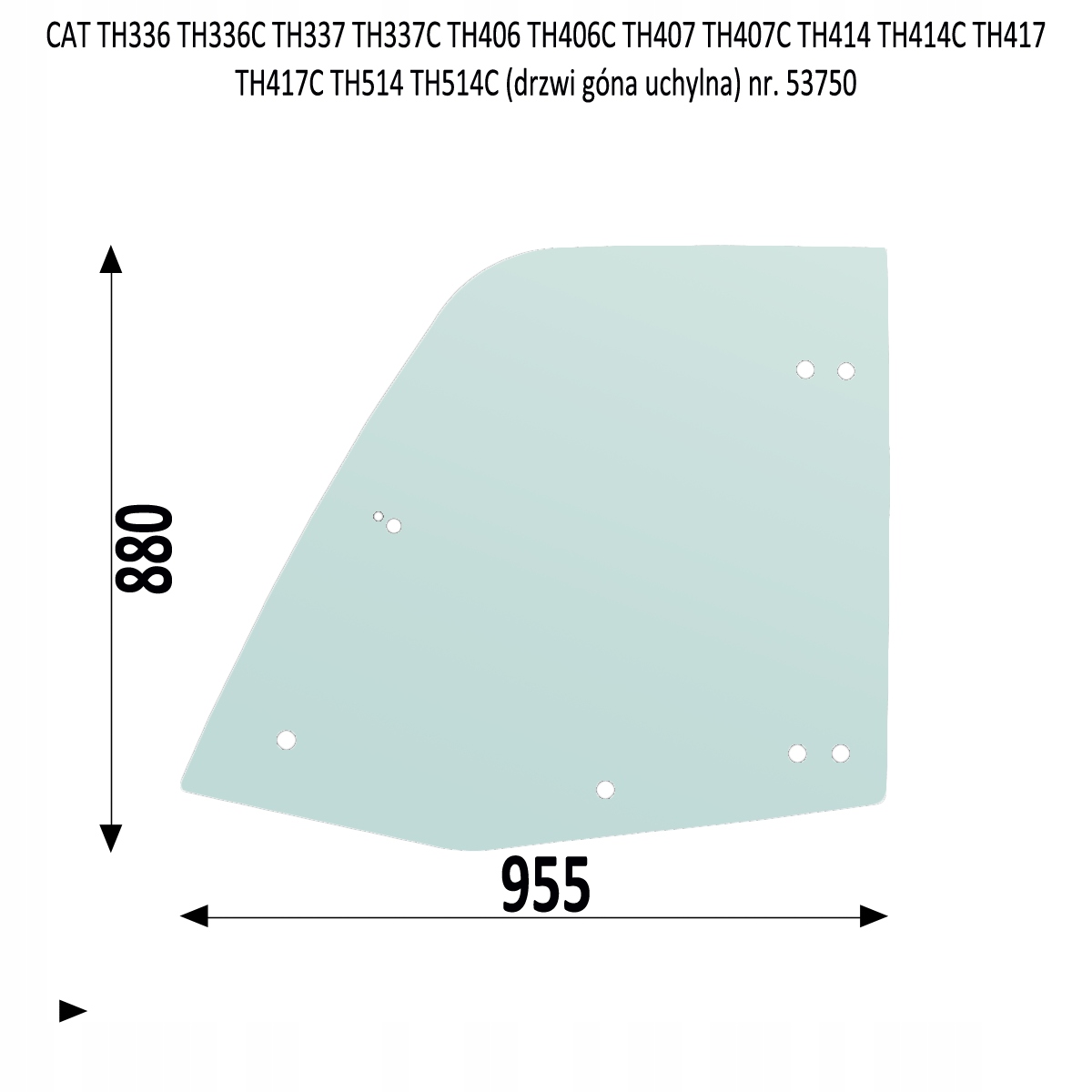 SZYBA DRZWI GÓRA CAT TH 336 337 406 407 C