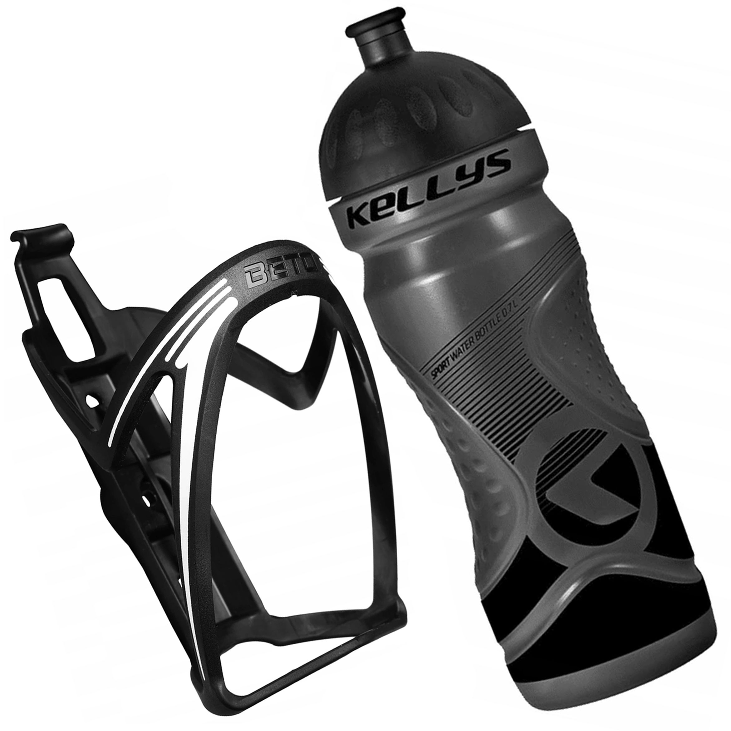 

Bidon Sport 700ML Anthracite + koszyk Beto BC-110