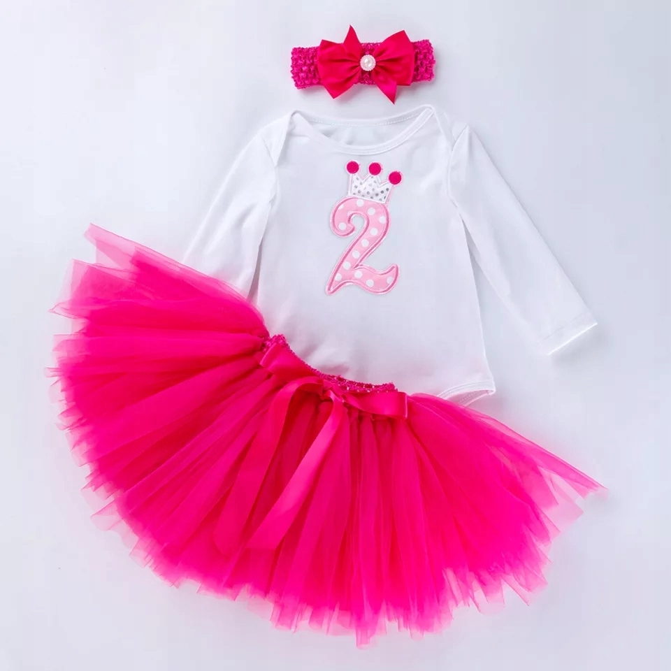 

Komplet 2 latka urodziny urodzinki tutu tiul body
