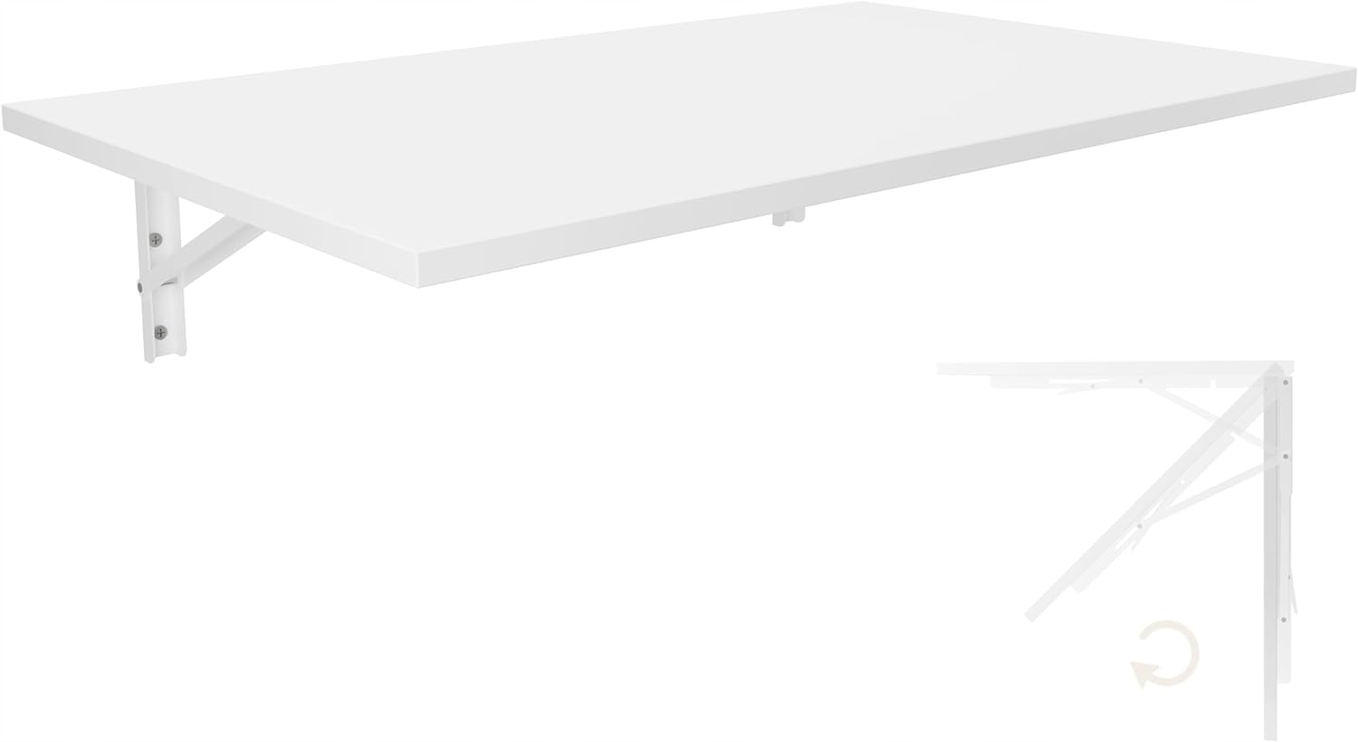 Składany stół ścienny Blat biurka 80x50 cm