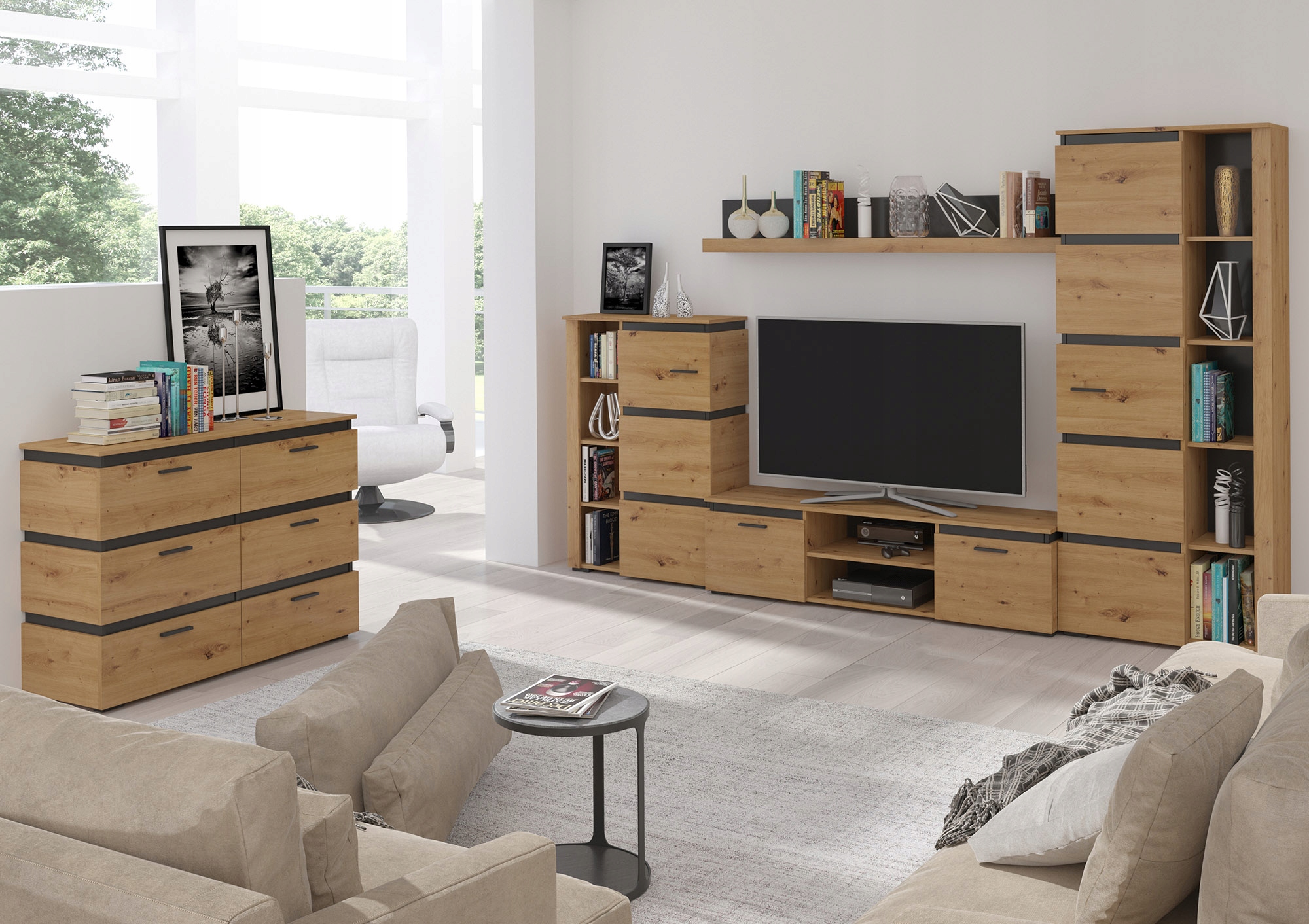 Komoda FARO AR22 dąb artisan / matera Kolekcja FARO