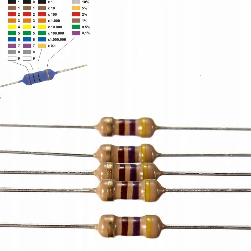 

Rezystor 470R 0,6W opornik 470Ohm 1% x50szt