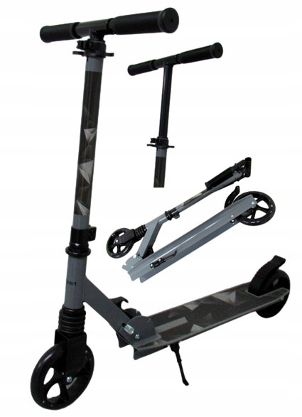 Duża Hulajnoga H10 Czarna Składana R-Sport koła 145 mm do 100 kg