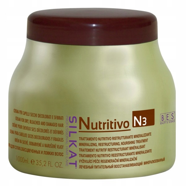 Maska pro suché, zesvětlené a lámavé vlasy Bes Nutritivo N3 1000 ml