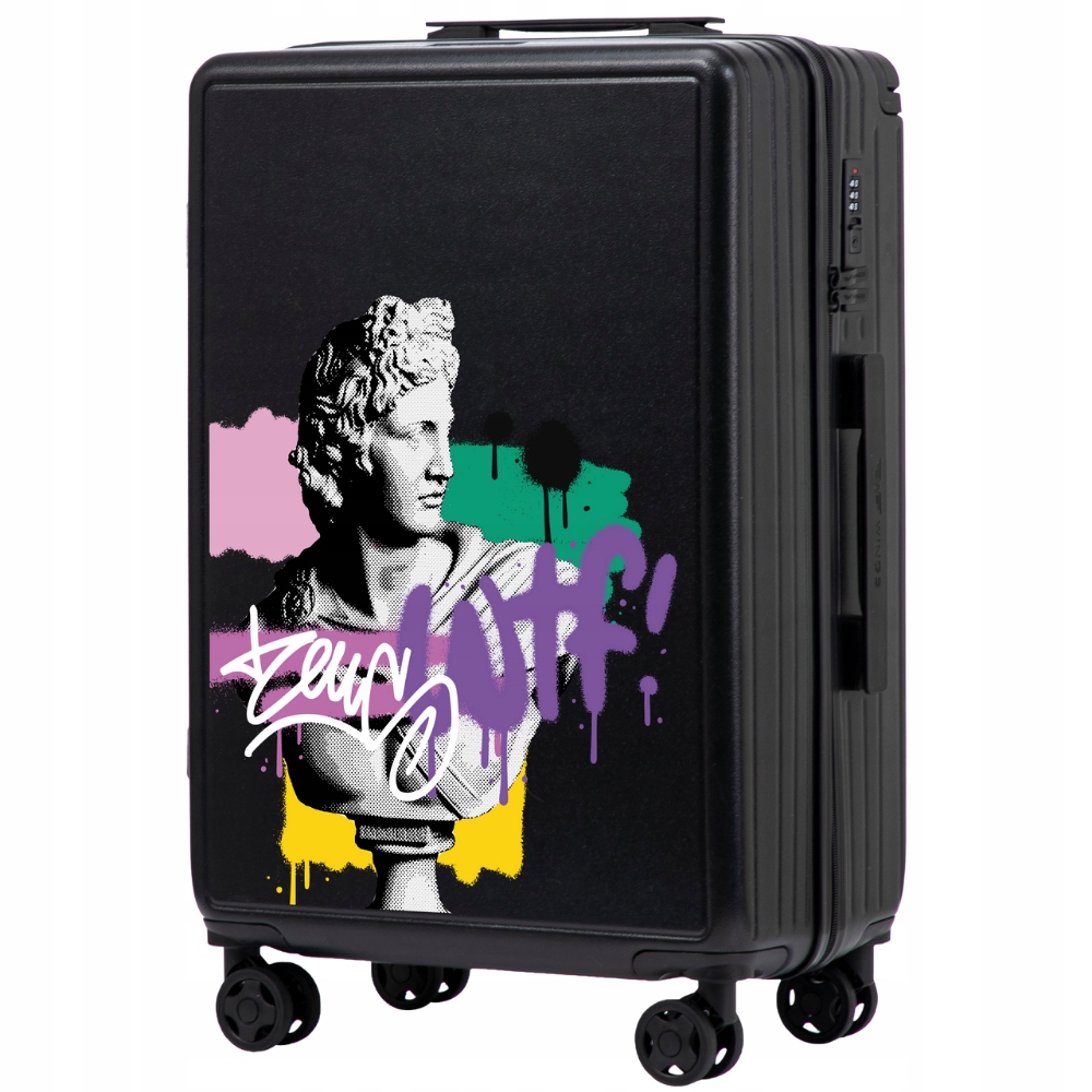 Cestovní kufr XL na 4 kolečkách z Abs Pevné zavazadlo XL Registrovaný Wings