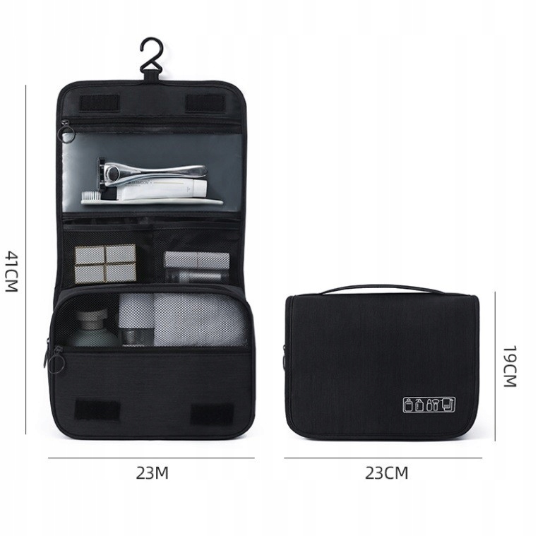 KOSMETYCZKA PODRÓŻNA MĘSKA POJEMNA WISZĄCA TORBA Marka Ecarla