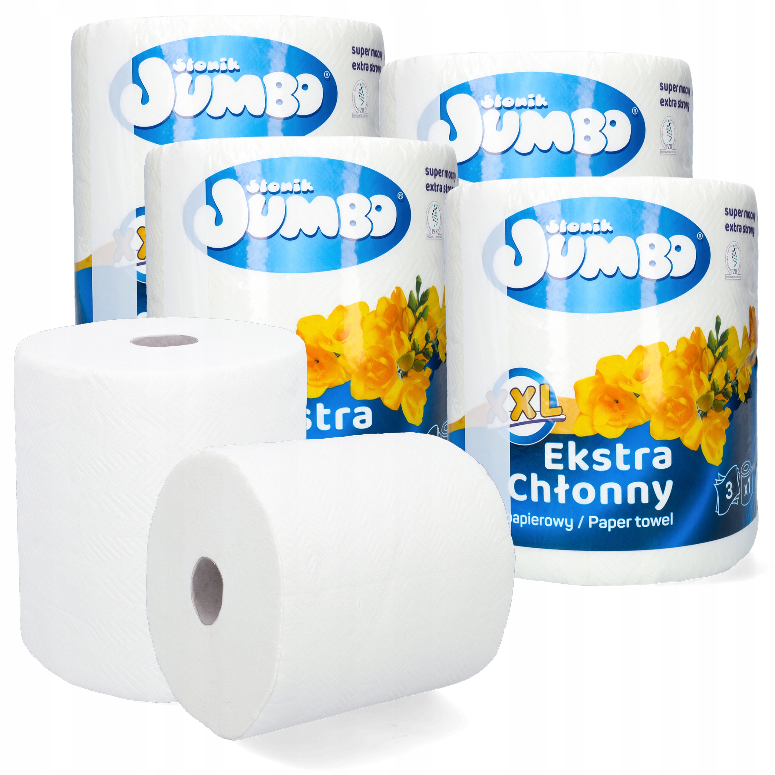 

Jumbo Ręcznik Papierowy Jumbo XXL 3 Warstwy 4 szt