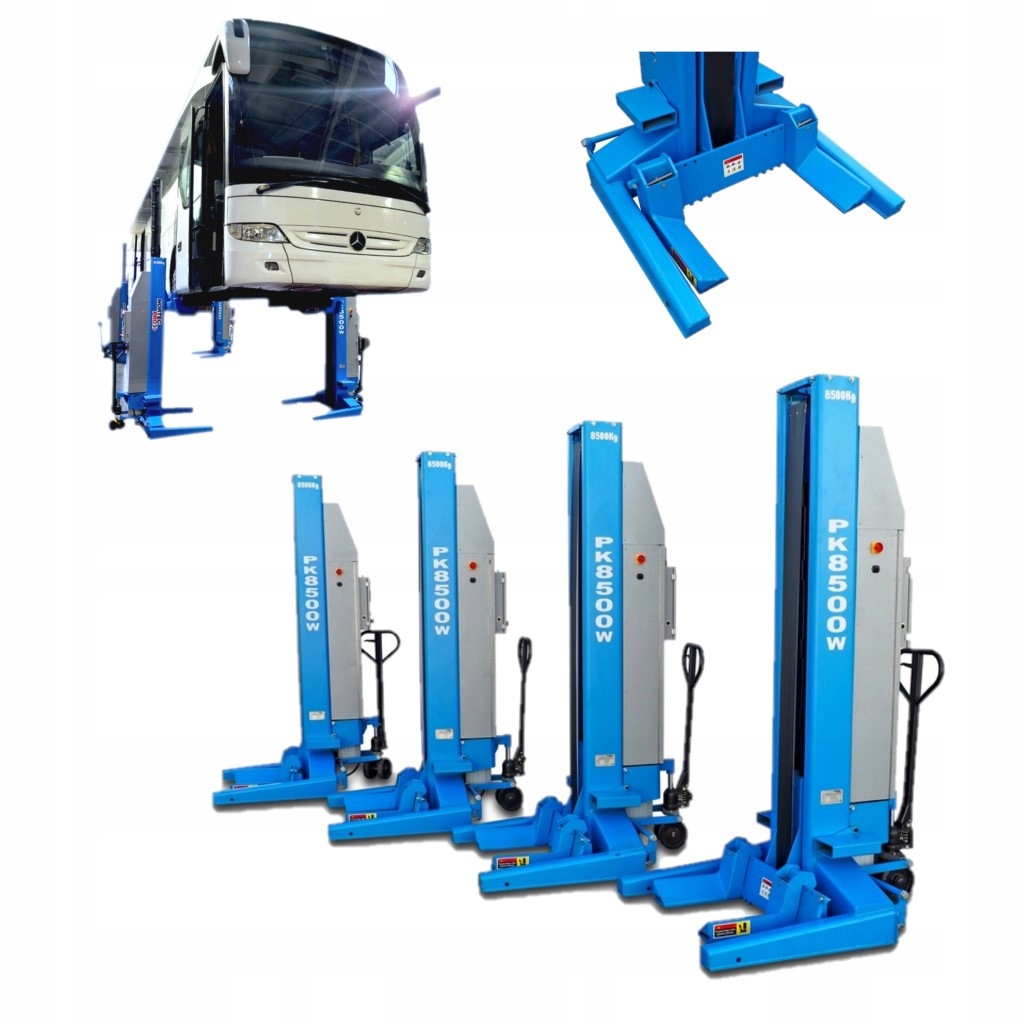 Podnośnik kolumnowy mobilny 8,5T Nortec TIR AUTOBUS 4 kolumny PK8500W