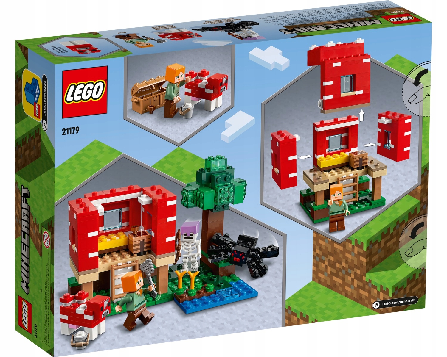 LEGO Minecraft Dom w grzybie Grzybowa krowa 21179 klocki lego Marka LEGO