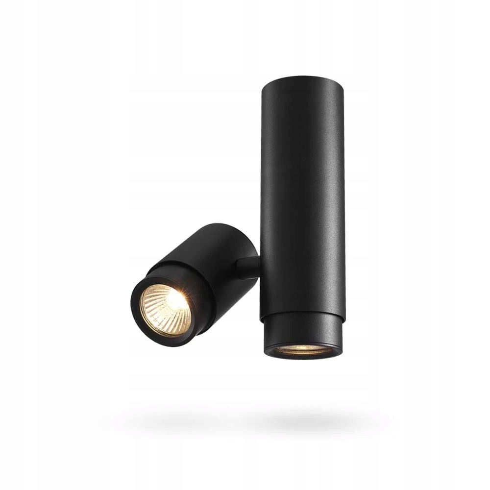 Černé dvojité otočné bodové stropní svítidlo 2x GU10 Ariza Videx