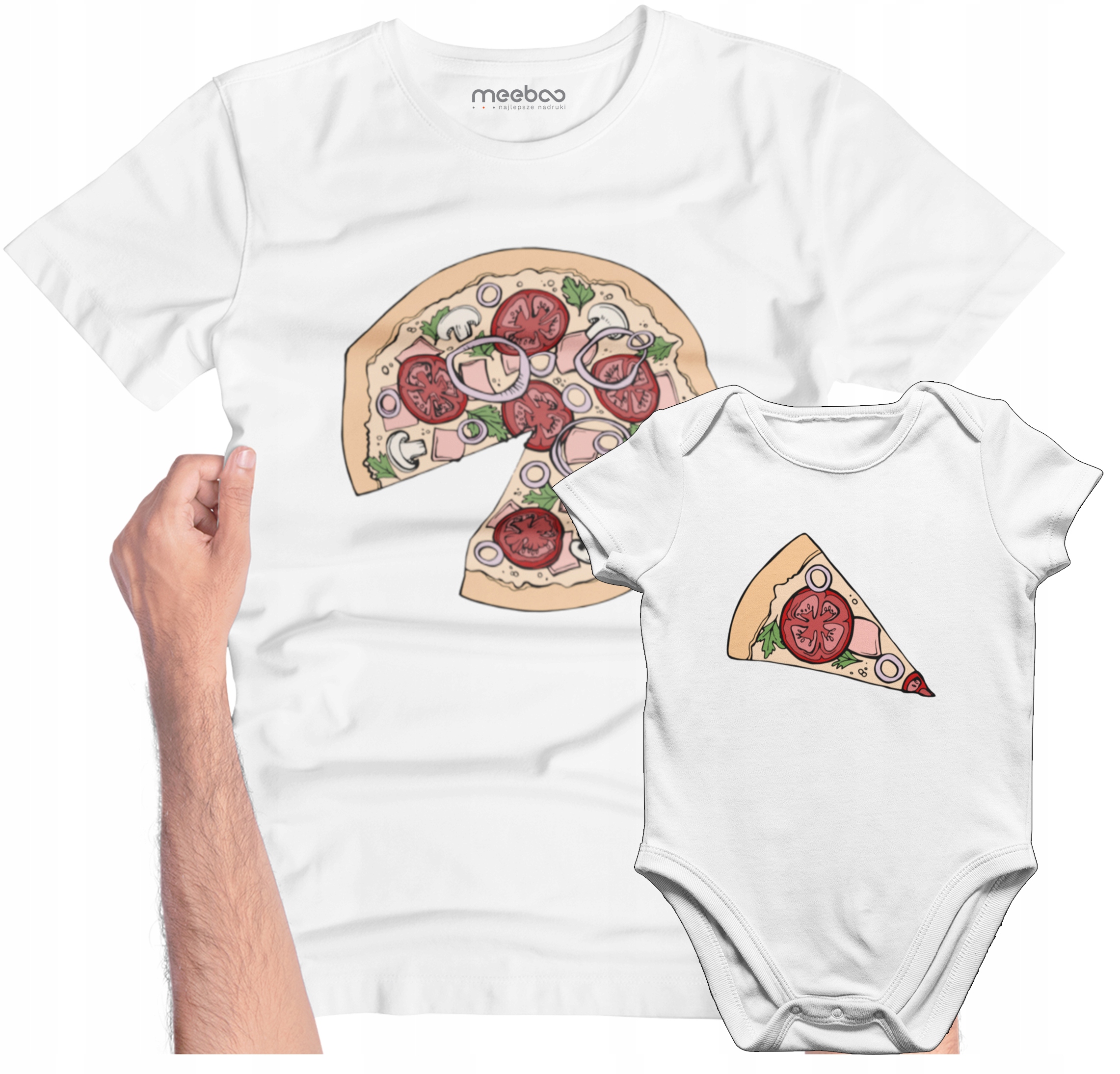 

Koszulka Body Dziecko Z Pizza Komplet Tata