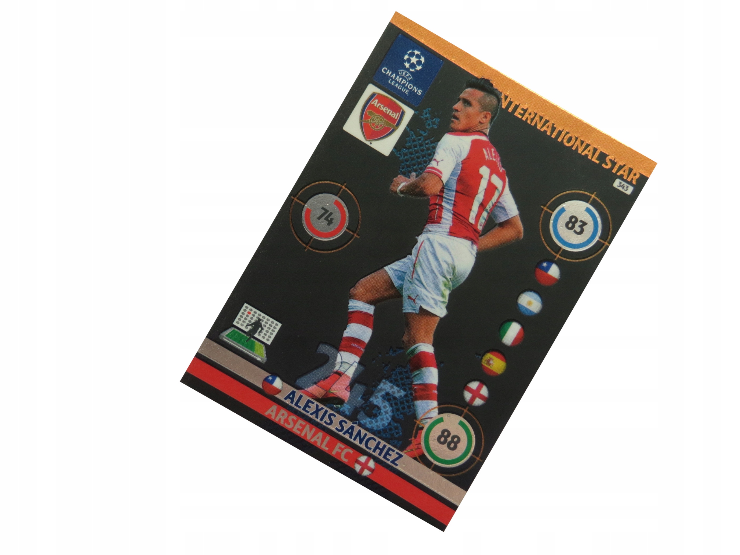 Panini Champions 2014 2015 International Star 343 Alexis Sanchez Arsenal