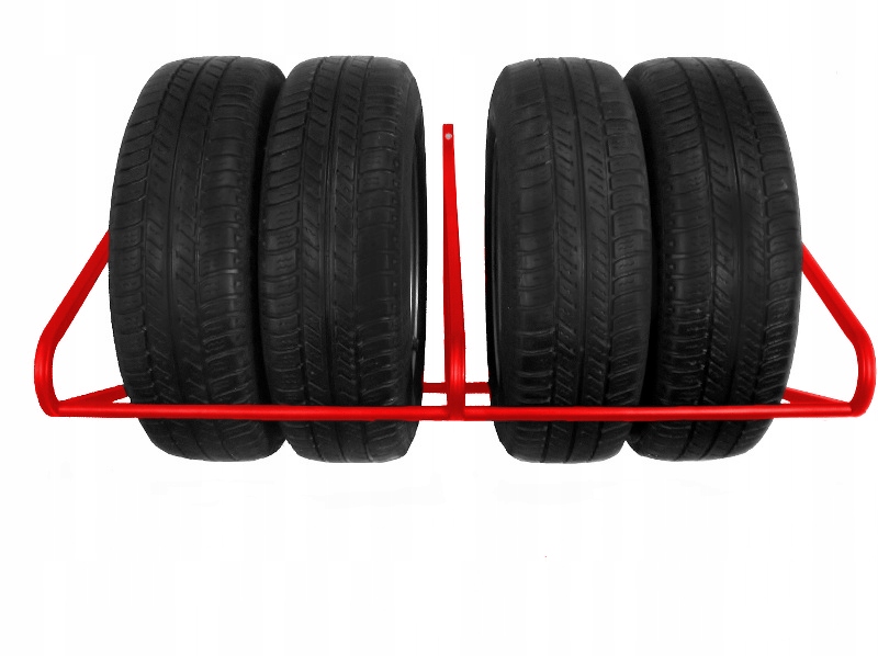 Červený vešiak MW4 Maxr, zosilnený na štyri pneumatiky do 250 mm, nosnosť 220 kg