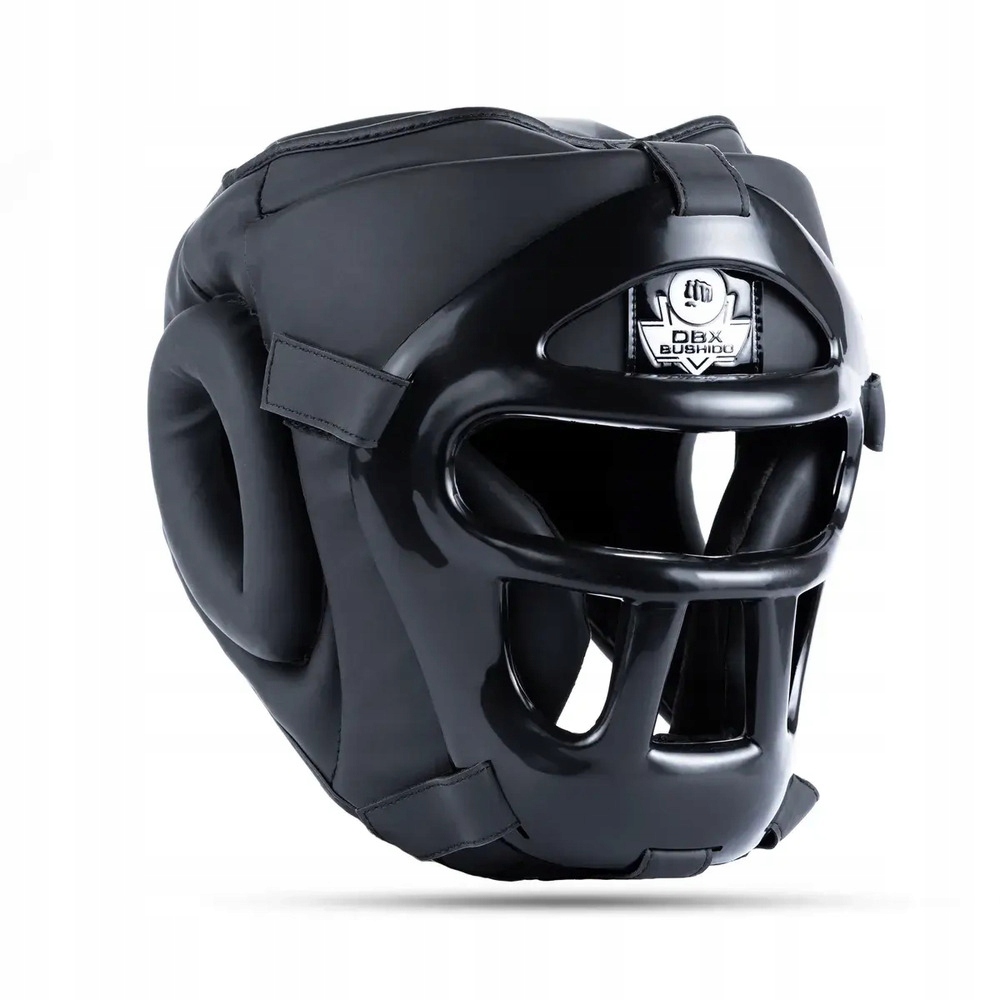 Kask bokserski sparingowy Bushido z maską ARH-2193- czarny r.M