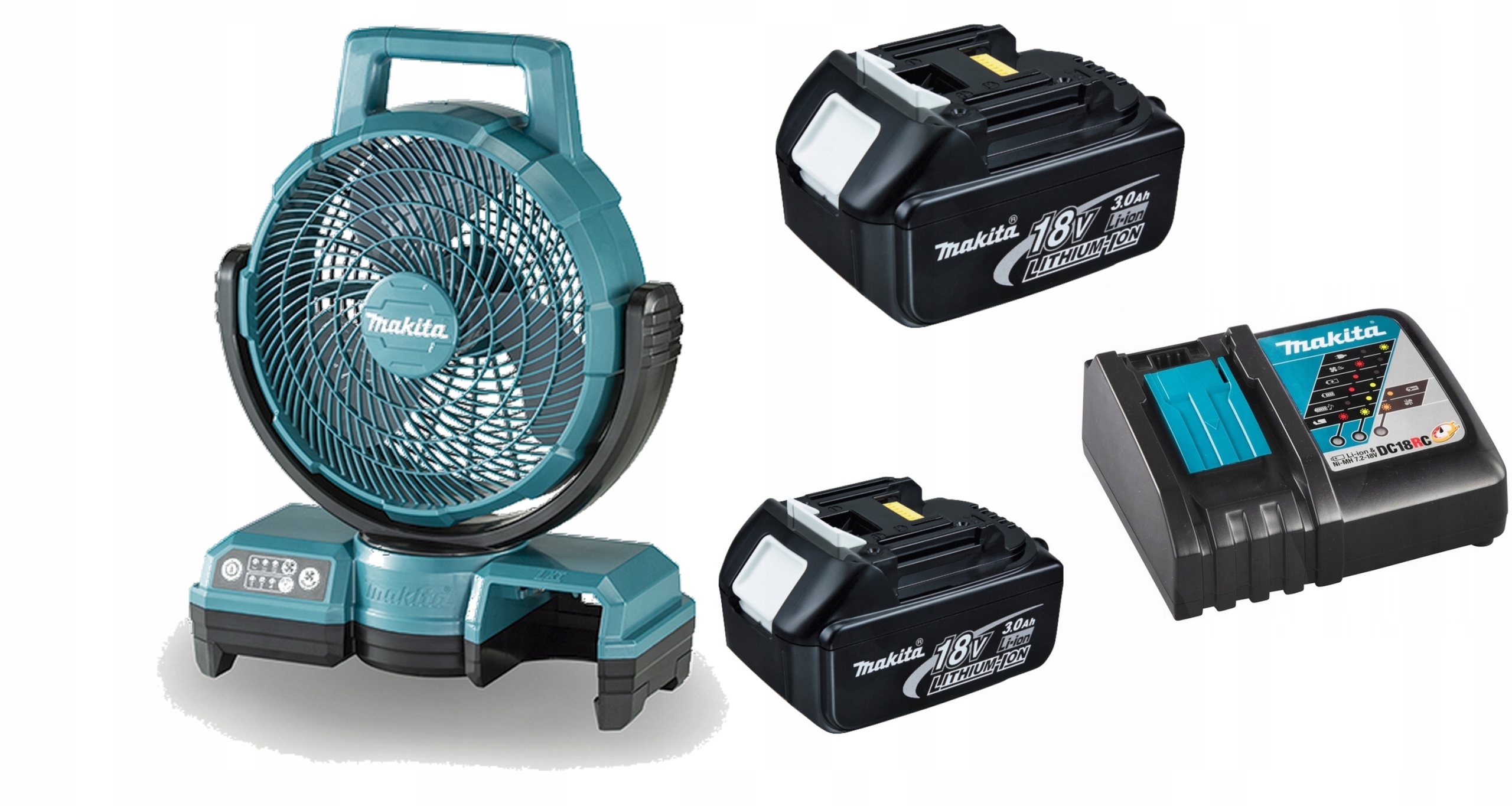 Makita DCF203Z Body akumulatorowy wentylator 18V Lxt 14,4V +aku 3AH+ Ład.