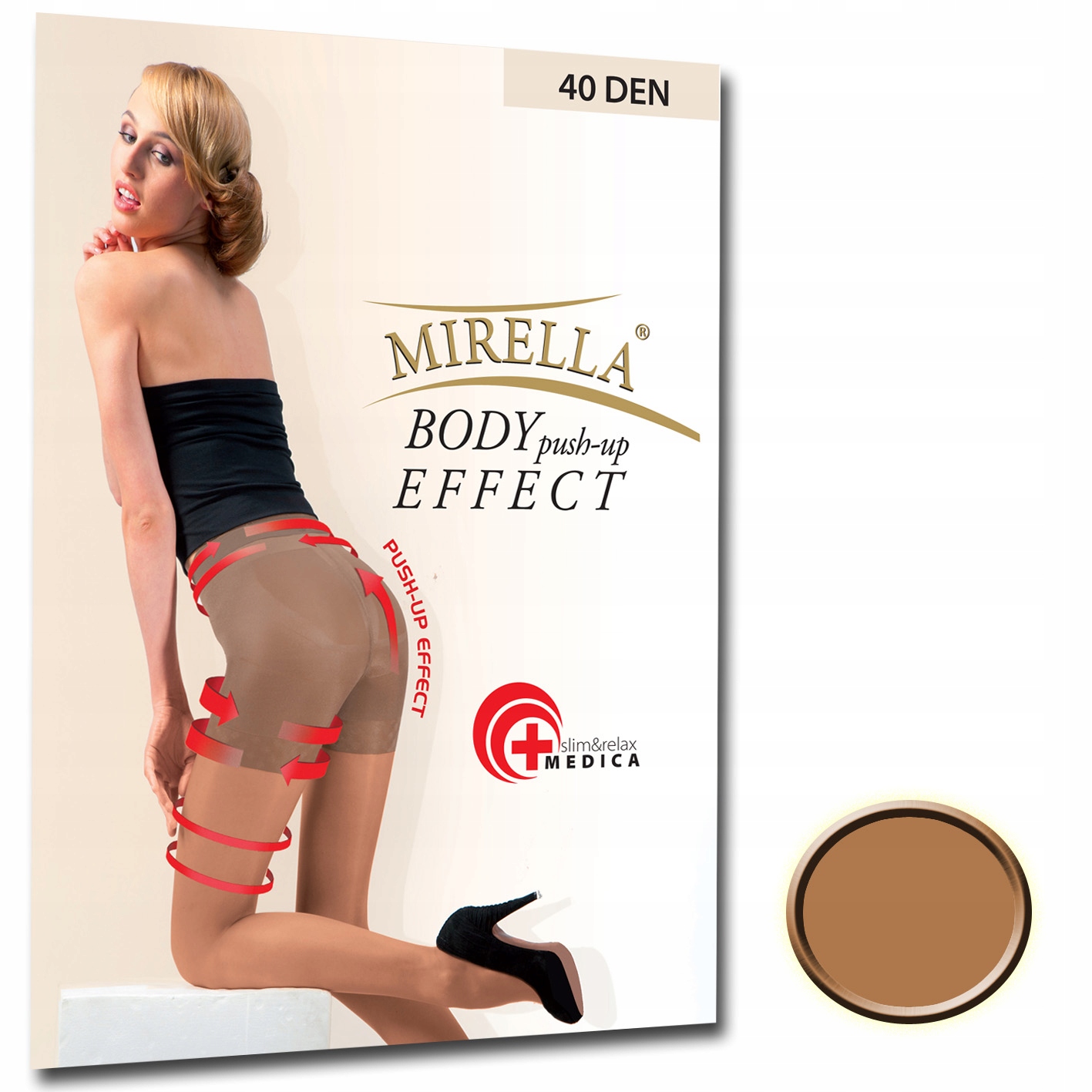 

Mirella Rajstopy Push-up 40den slim 5/XXL Beige
