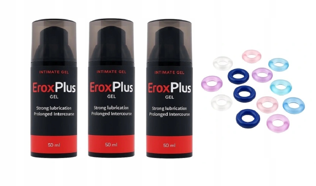 3x Erox Plus Gel +dárek! /Intimní gel pro muže na zvětšení penisu