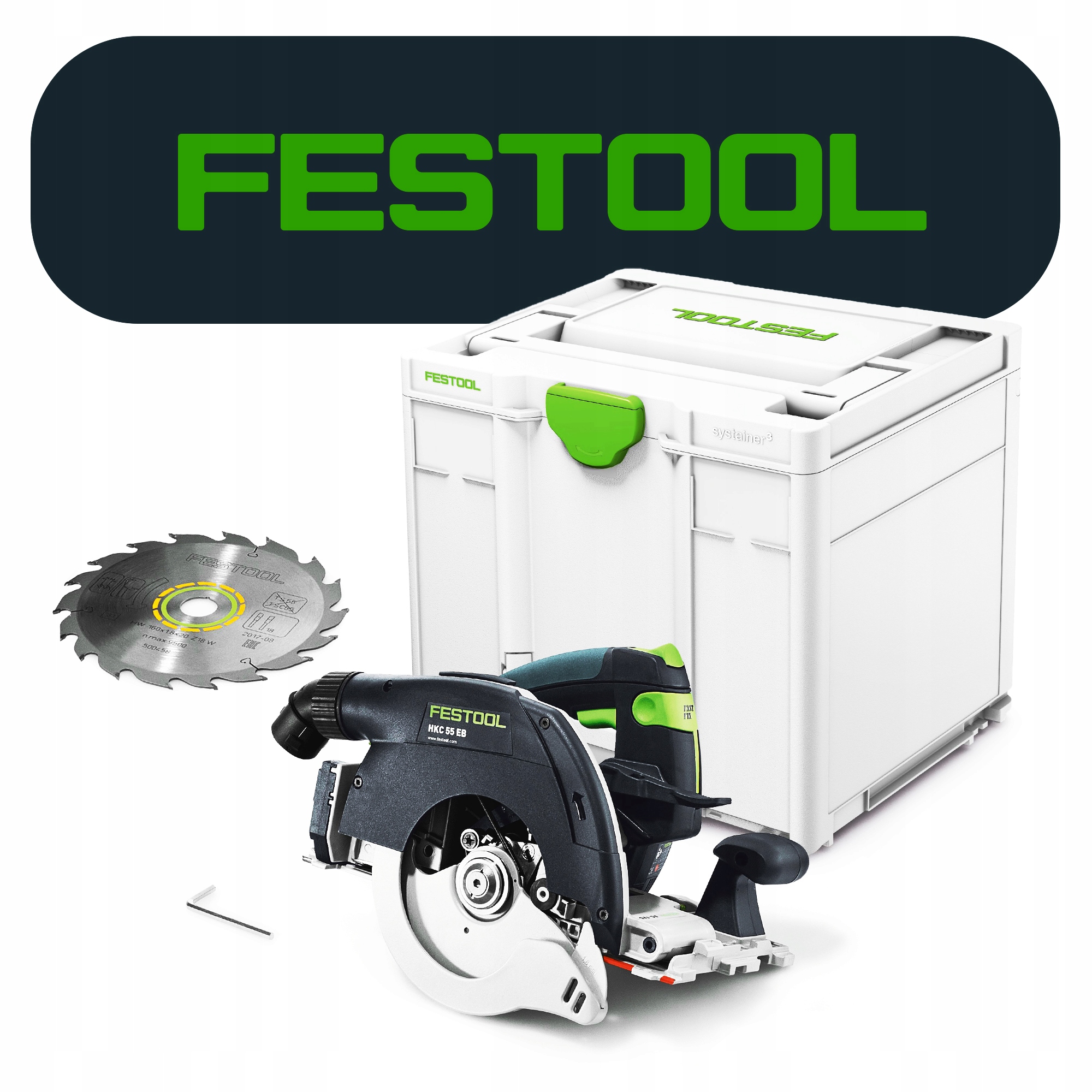 Pilarka Tarczowa Akumulatorowa Piła Festool 160mm 18V HKC 55 EB-Basic Marka Festool