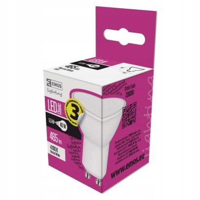 

Żarówka Led MR16 5,7W GU10 neutralna 465lm Emos