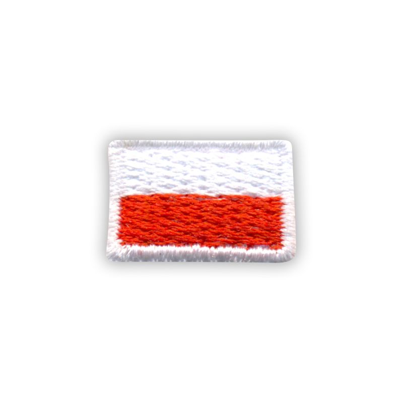 

Naszywka Flaga Polski bardzo mała (1,5 x 1 cm)