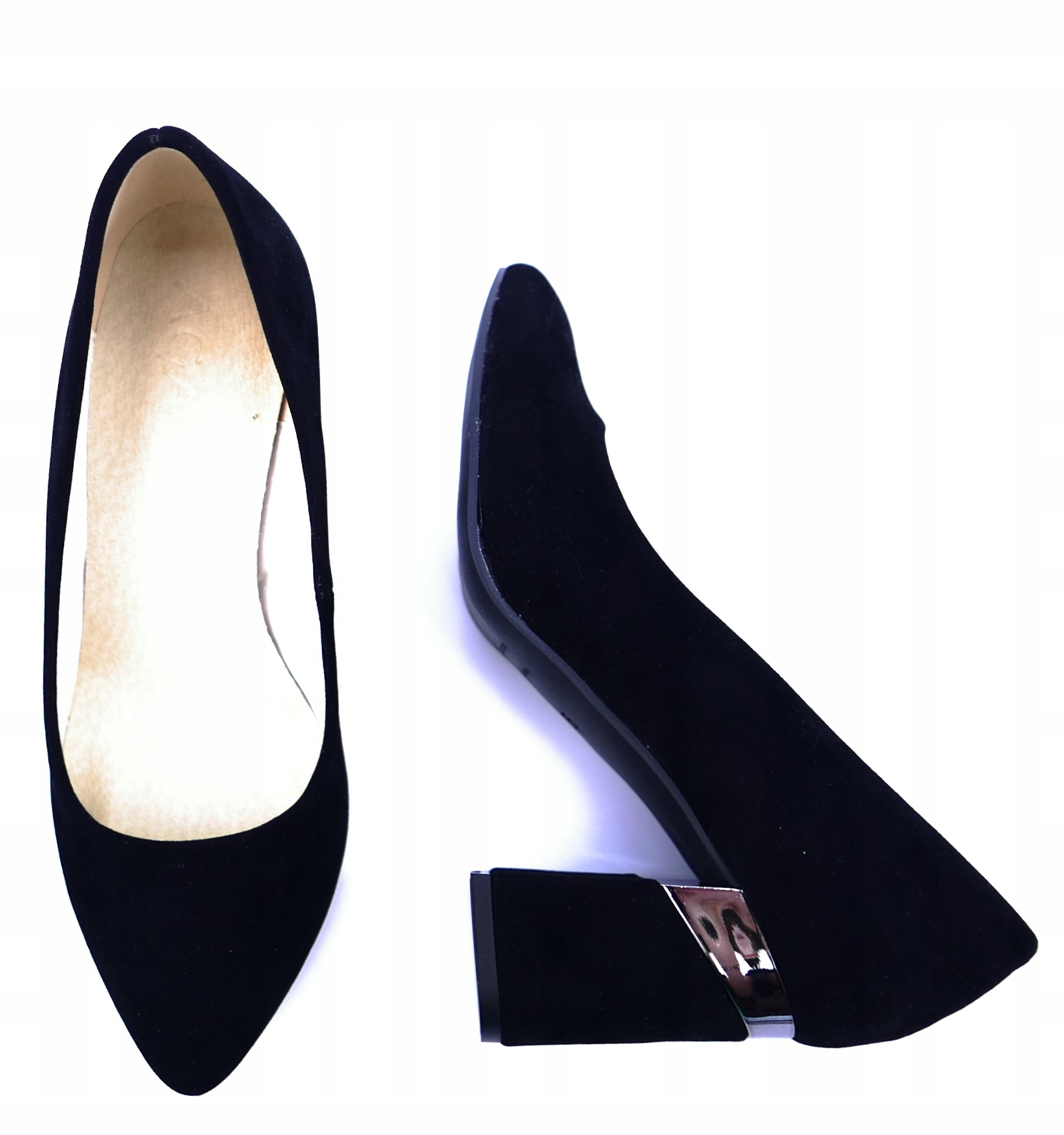 AGA BUT POLSKIE CZÓŁENKA CZARNE EKO ZAMSZ R36 Rozmiar 36