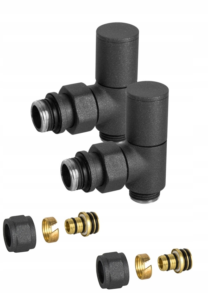 Radiátorové ventily Apm uhlové Grafit zł. Pex