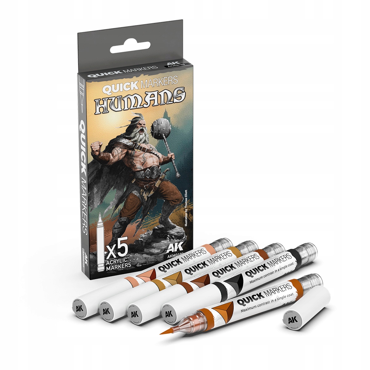 AK INTERACTIVE AKMQ103 QUICK MARKER SET: HUMANS (Contrast Paint)