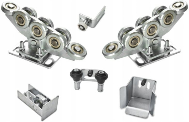 WÓZEK WÓZKI ROLKI DO BRAMY PRZESUWNEJ ZESTAW 80x80 Marka WDB