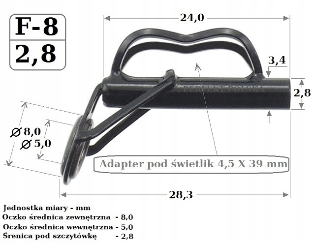 PRZELOTKA SZCZYTOWA Z UCHWYTEM NA ŚWIETLIK F8-2,8 Marka Perfekt