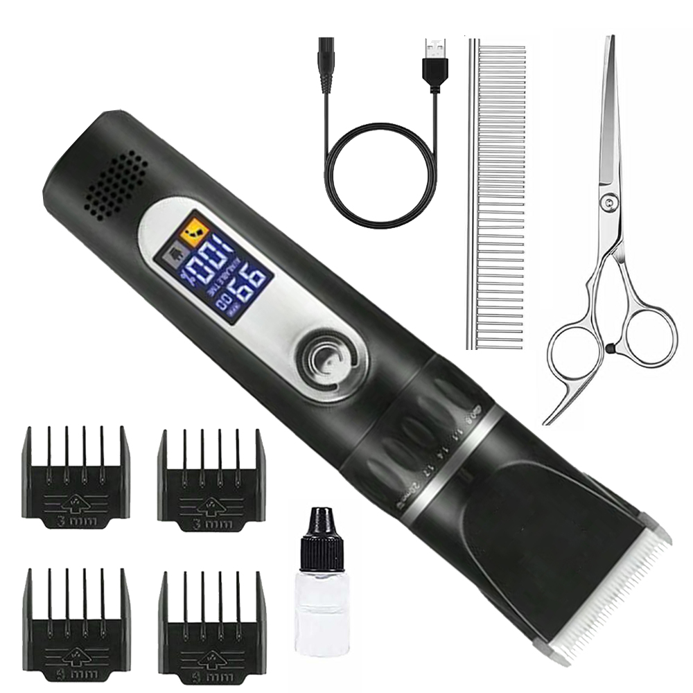 Levně Stroj na stříhání psů pro psy a zvířata Bezdrátová sada Tichá 2000 mAh