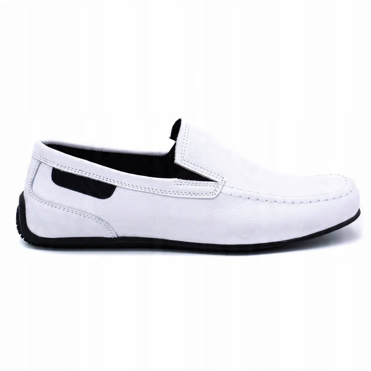 

Białe Skóra naturalna Buty Mokasyny Polbut r.40