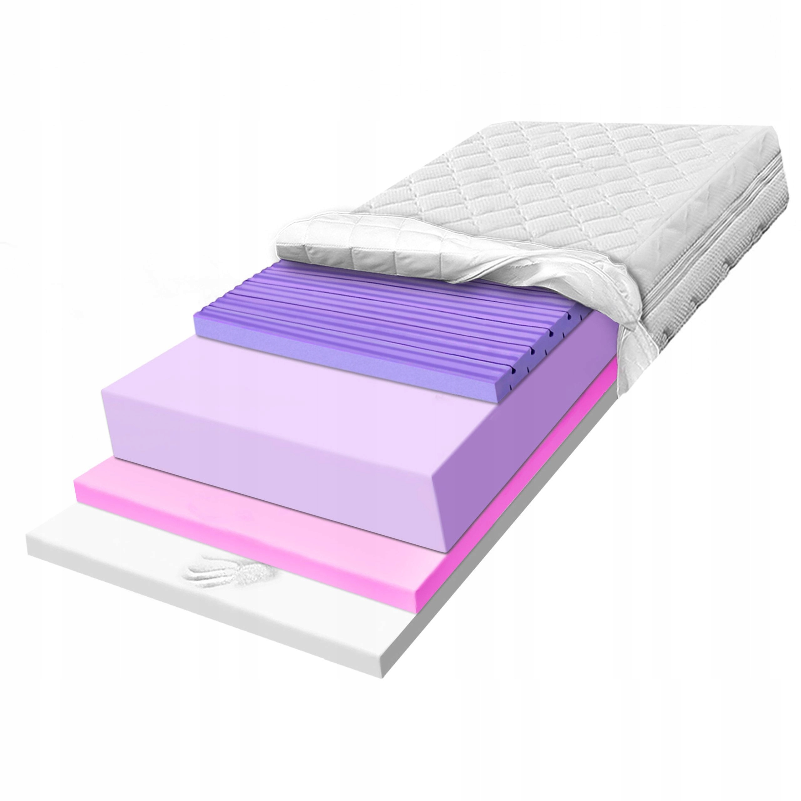 Materac strefowy 60x170 solidny Visco Memory 7 strefowy H3 H4 27cm