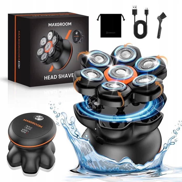 Golarka Elektryczna Maxgroom Do Głowy I Zarostu Maszynka Do Golenia Usb-c